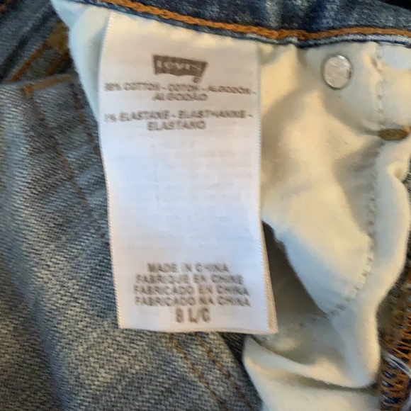 Stretch straight leg Levi’s blue jeans 505 - Picture 6 of 7